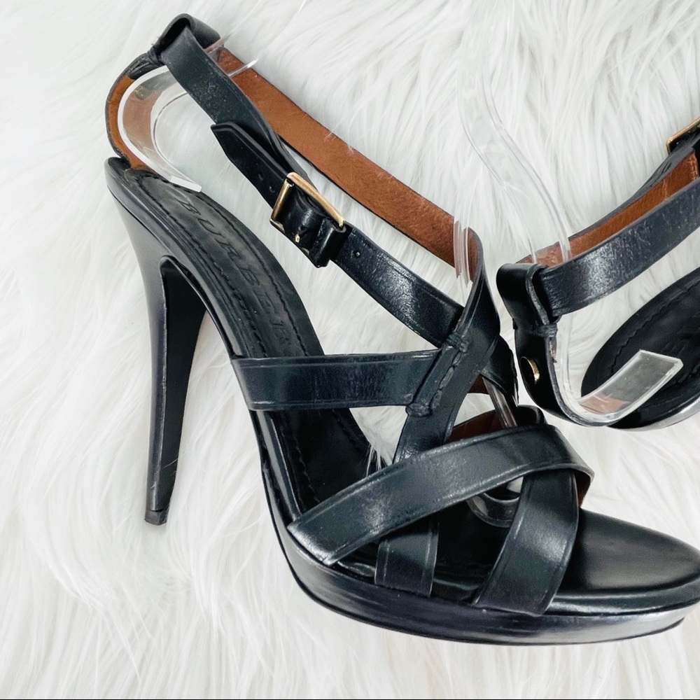 Burberry Bridle Huntley Black Platform Heel Sandals - Picture 8 of 16